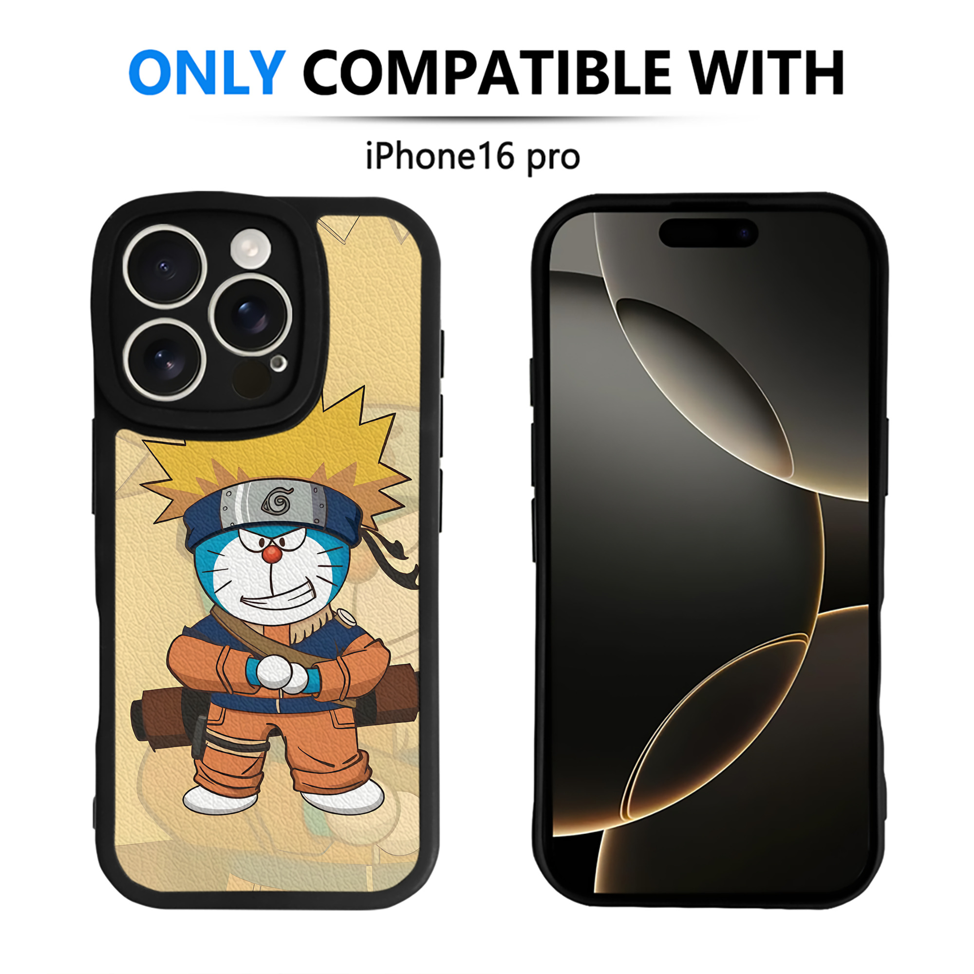 （画像用） ドラえもん Doraemon 【iPhone 16シリーズ対応】シリコンスマホケース（レザー調） 材質：シリコン